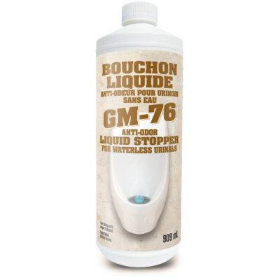 GM-76 - Liquide anti-odeurs pour urinoir sans eau - 909ml